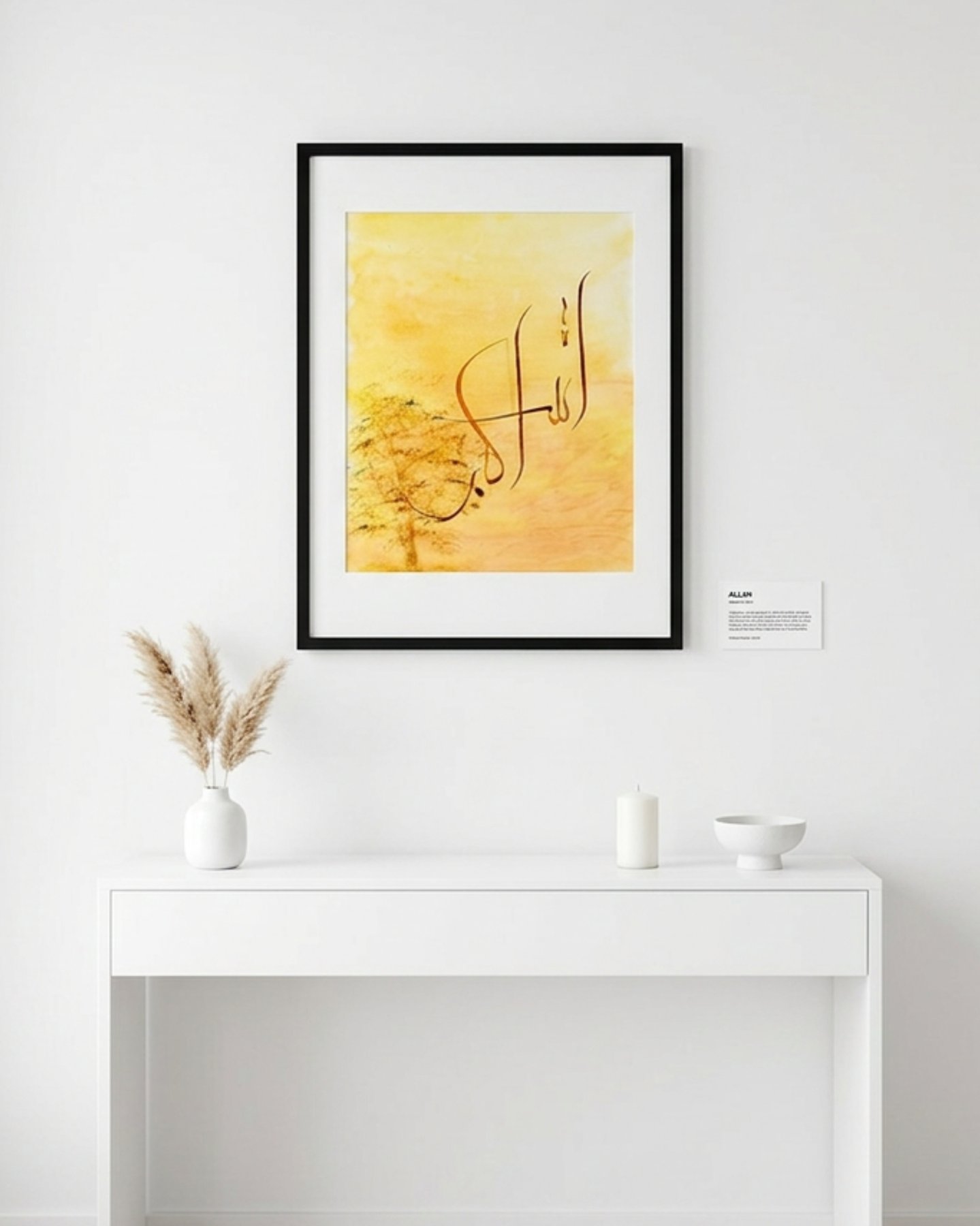 Allahu Akbar Arabic calligraphy painting, handpainted by Inkspire by Hamna